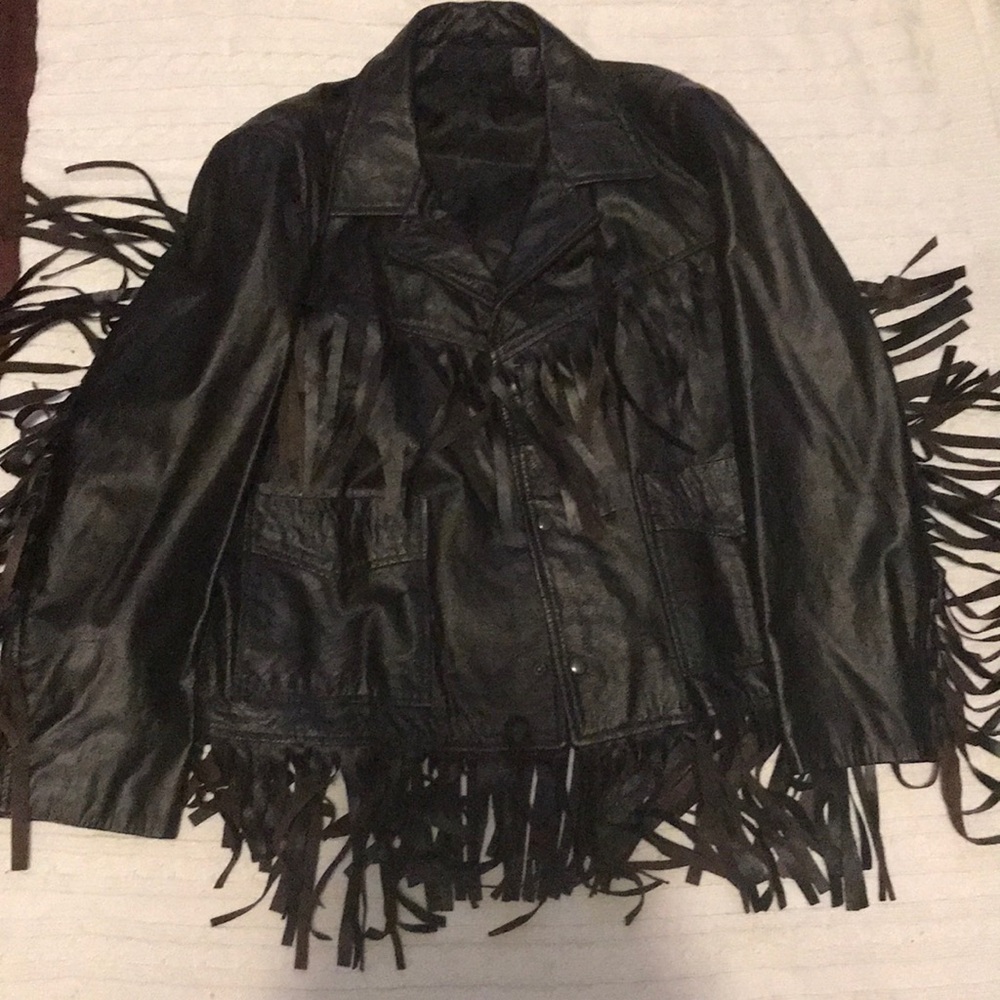 Tassel Leather Jacket